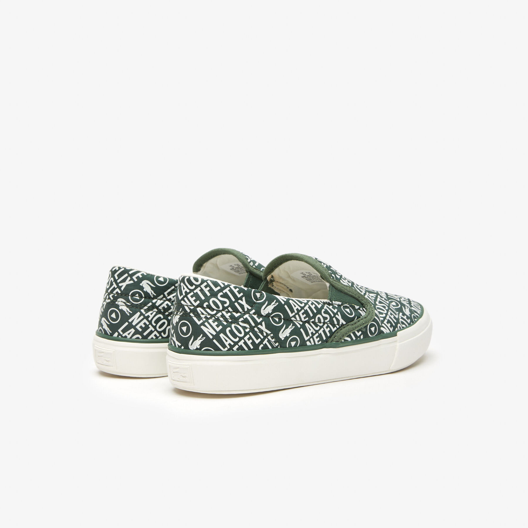 children s lacoste x netflix jump server slip textile slip on