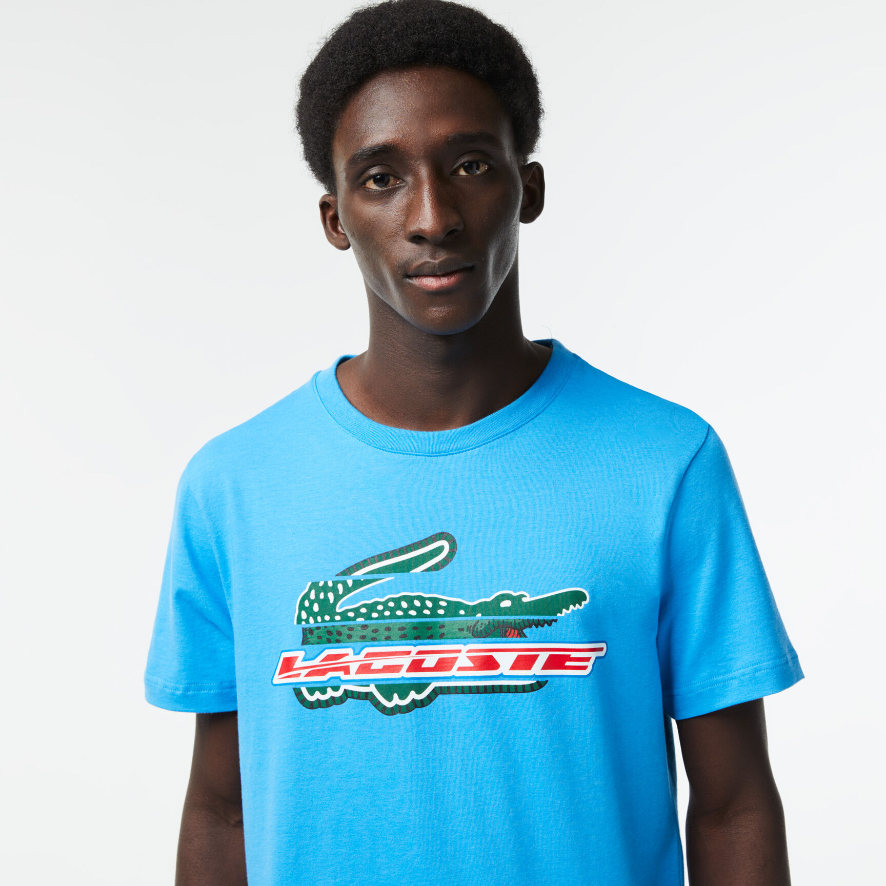 تيشيرت لاكوست قطن عضوي بقصة عادية للرجال مجموعة Lacoste SPORT