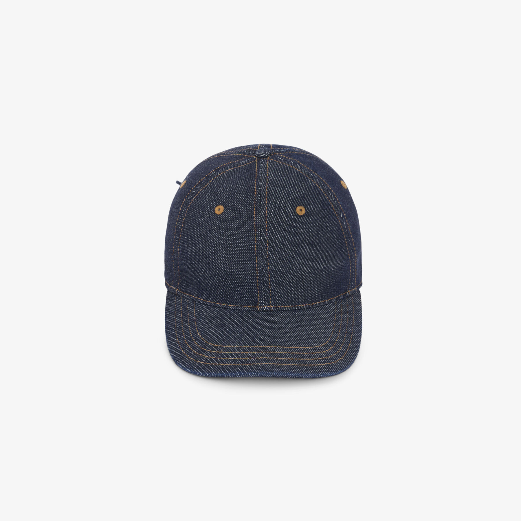 lacoste cotton denim tie accent cap