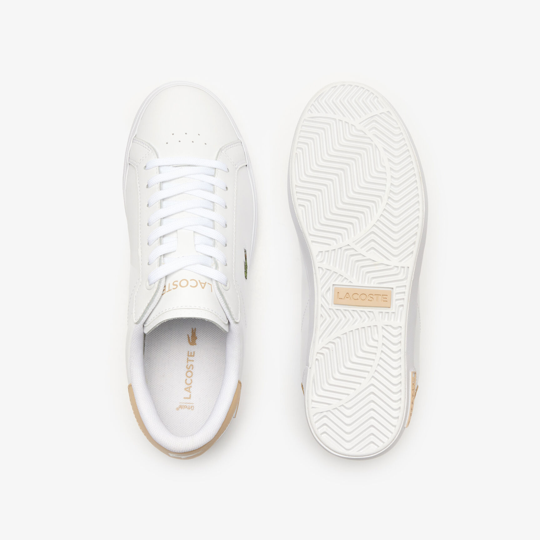 Women's Powercourt Logo Tongue Leather Trainers 