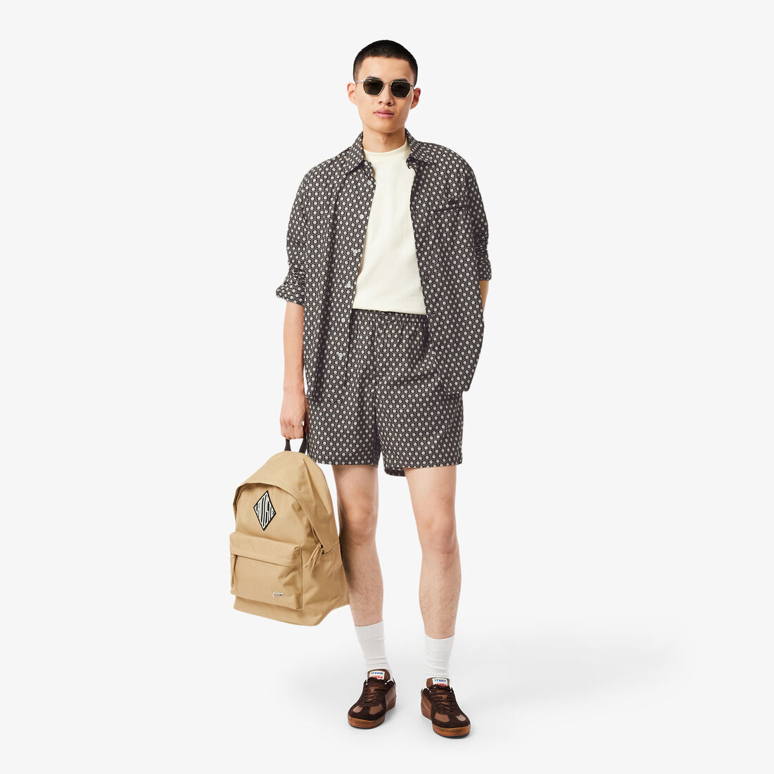 Relaxed Fit Printed Cotton Blend Shorts Relaxed Fit Printed Cotton Blend Shorts