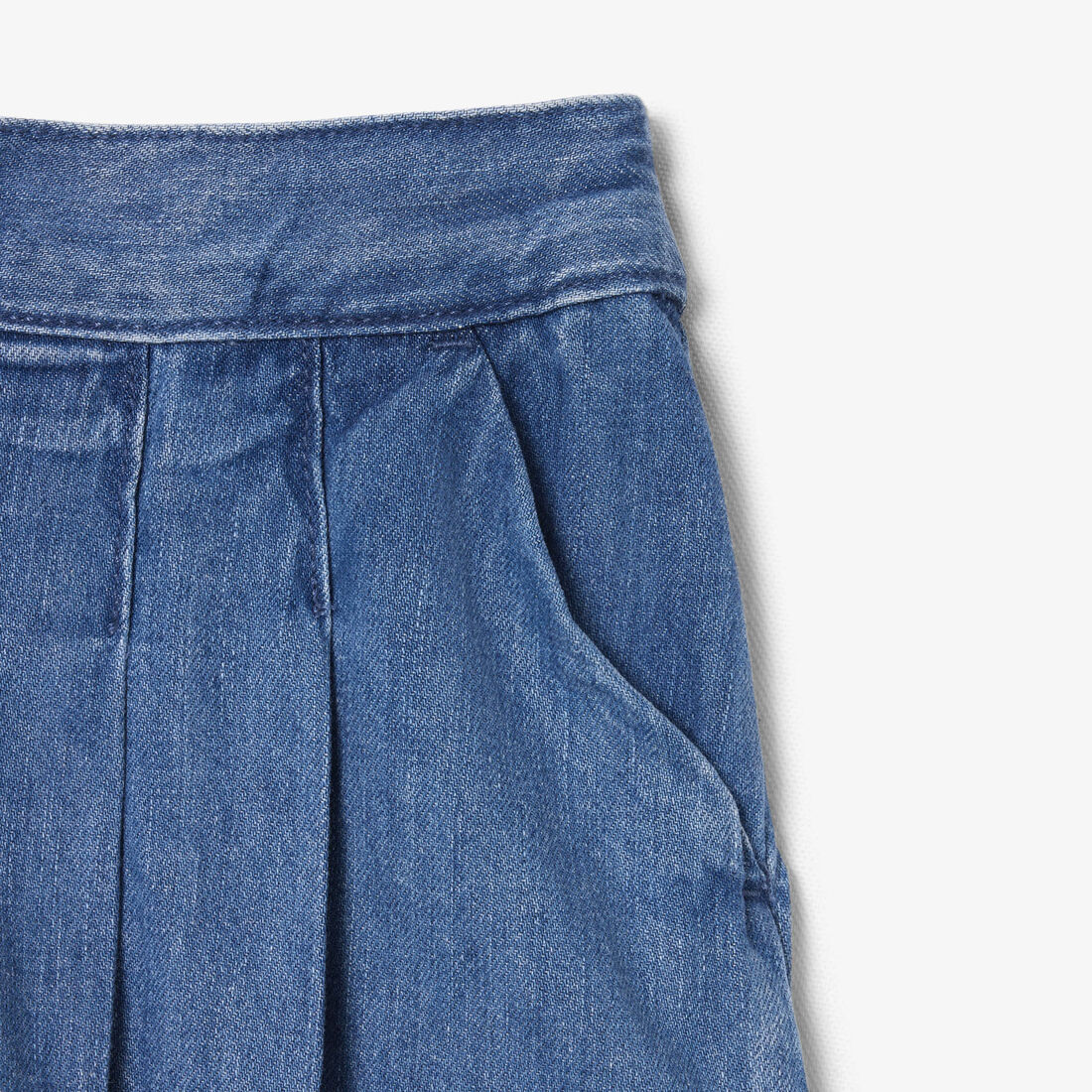 Pleated Denim Skort lacoste pleated denim skort