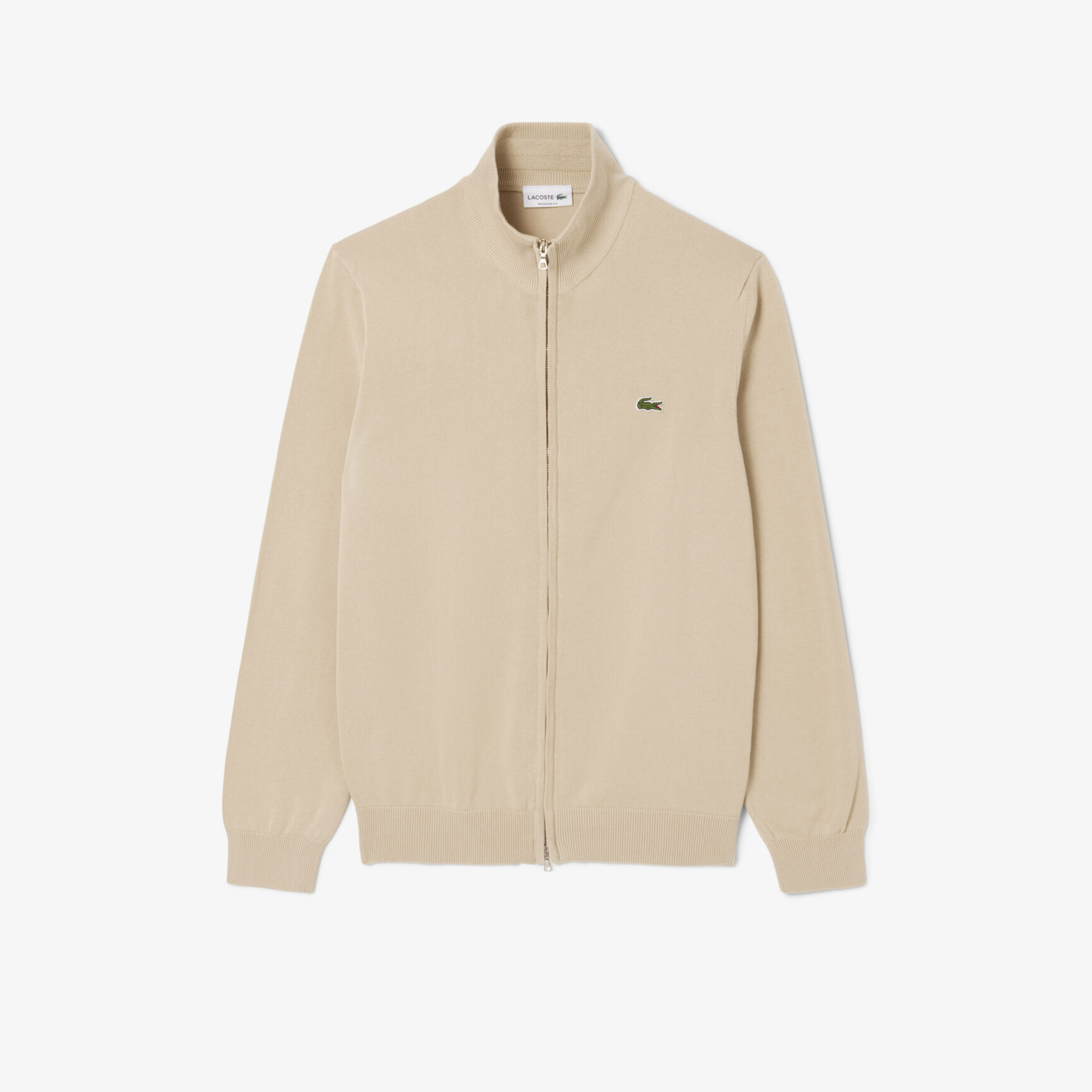 Zipped High Neck Cotton Sweater Zipped High Neck Cotton Sweater