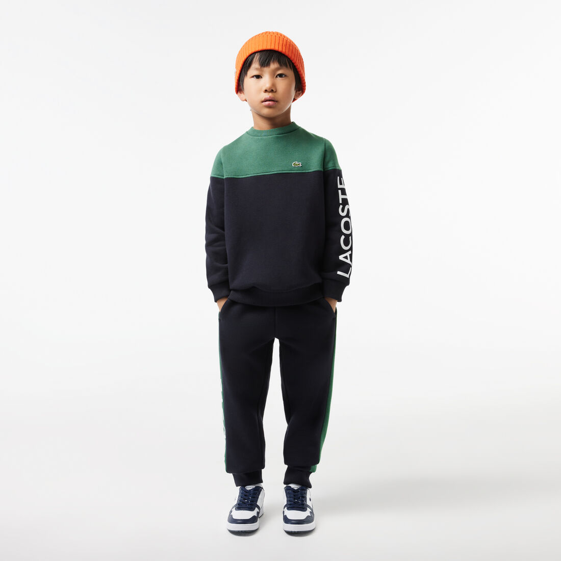 Kids' Colourblock Sweatshirt in Organic Cotton Fleece Kids' Colourblock Sweatshirt in Organic Cotton Fleece