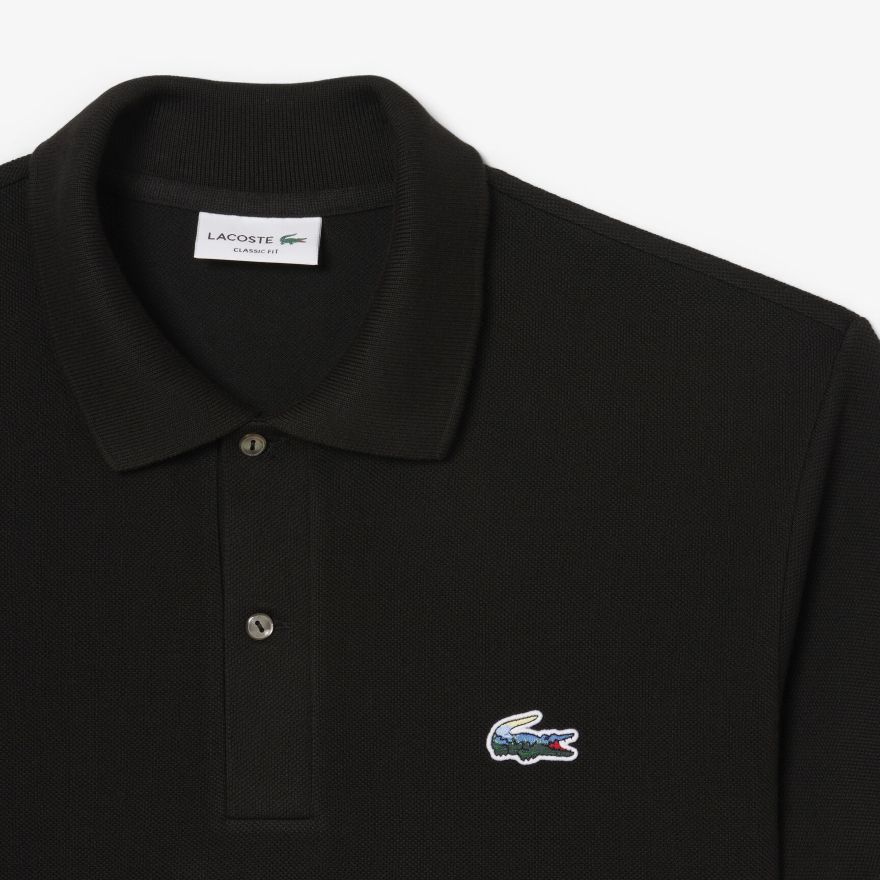 Classic Fit Landscape Crocodile Pique Polo Shirt