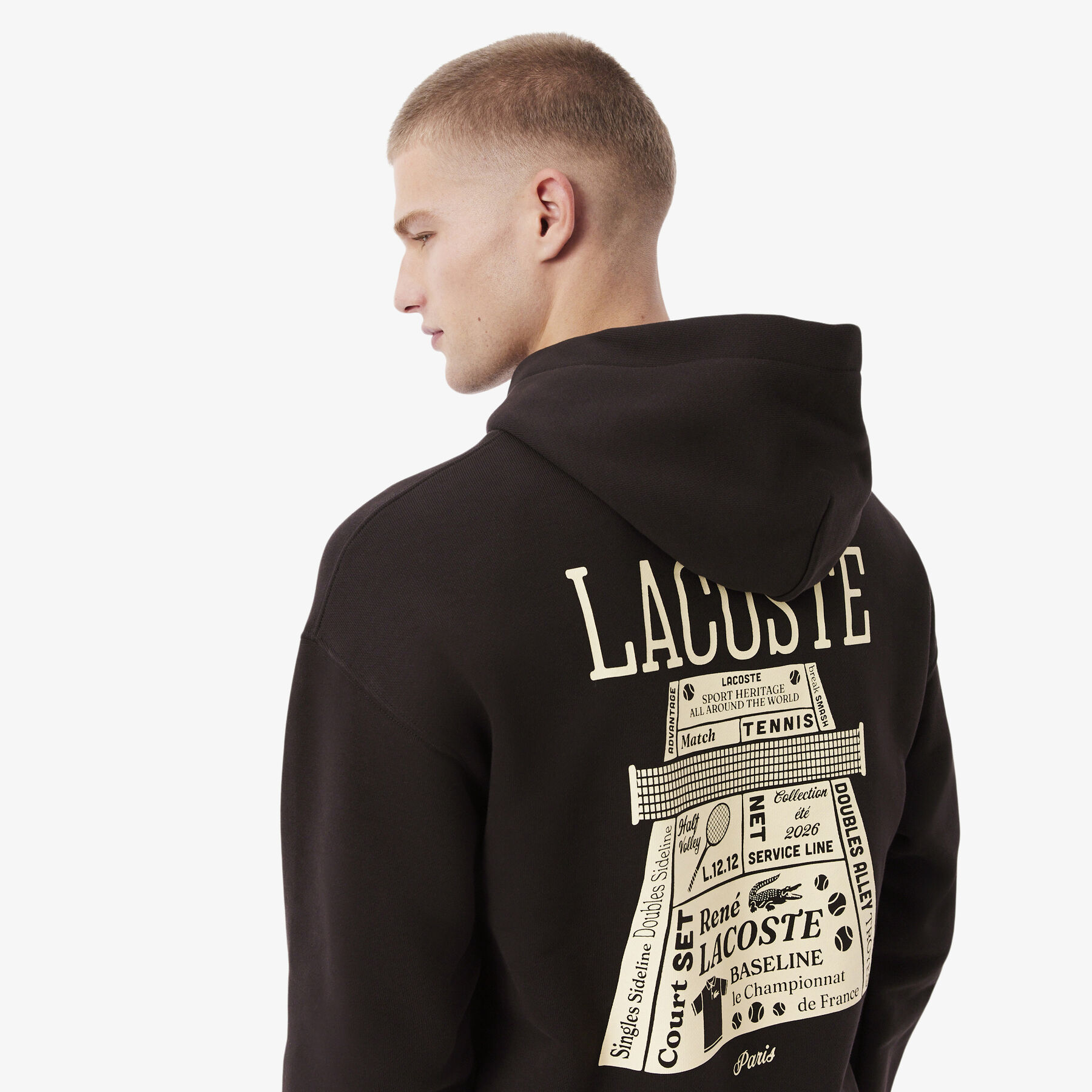 Loose Fit Printed Hoodie lacoste loose fit printed hoodie
