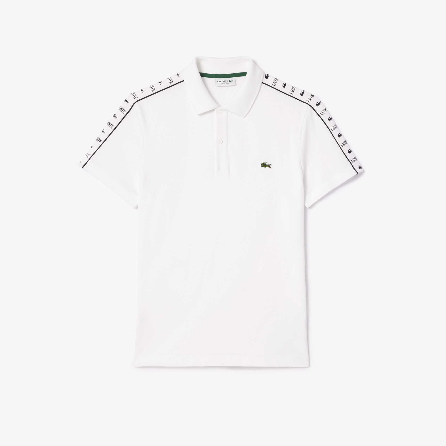 Contrast Stripe Pique Polo Shirt
