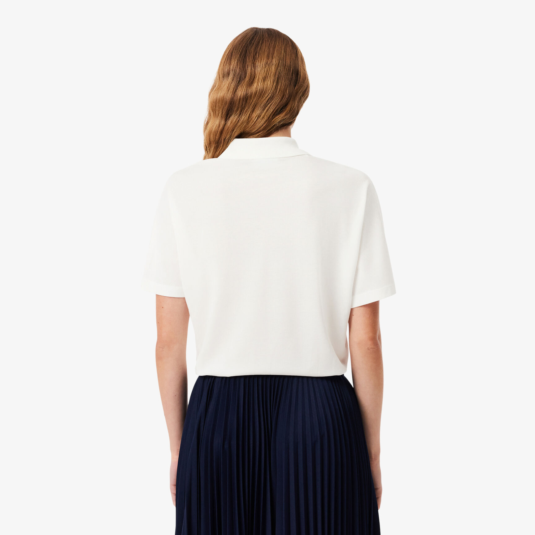 قميص بولو بيكيه سائل بقصة مريحة