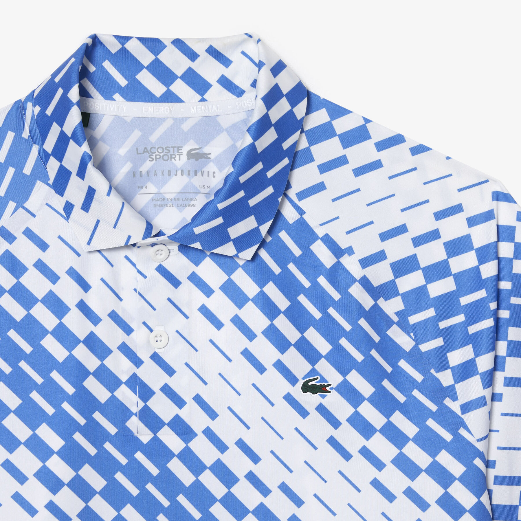 لاكوست تيشيرت بولو مزين بنقشة مربعات للرجال مجموعة lacoste tennis x novak djokovic