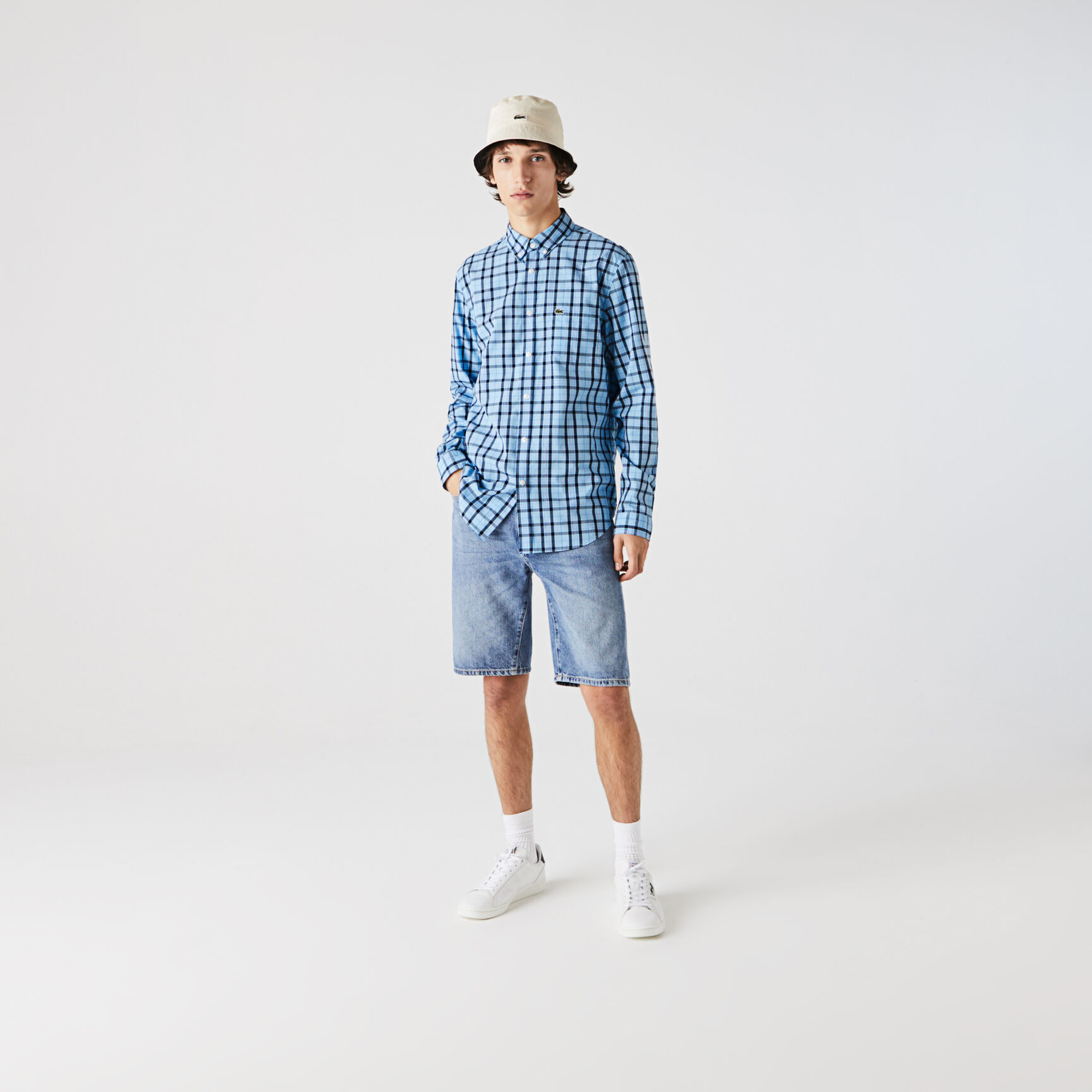 Men’s Regular Fit Check Cotton Poplin Shirt Men’s Regular Fit Check Cotton Poplin Shirt