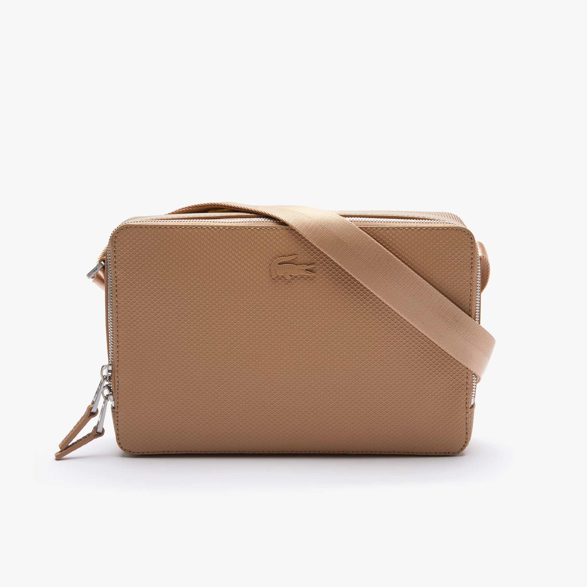 Lacoste leather crossbody bag top