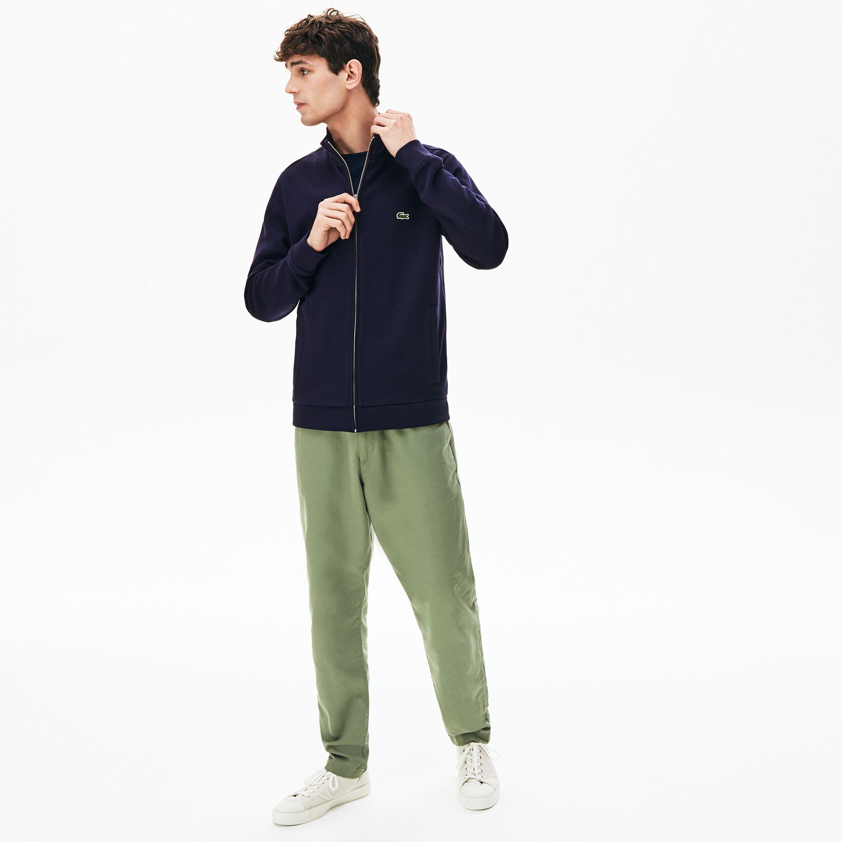 قميص ثقيل من الصوف بياقة واقفة مزودة بسحاب للرجال قميص ثقيل من الصوف بياقة واقفة مزودة بسحاب للرجال