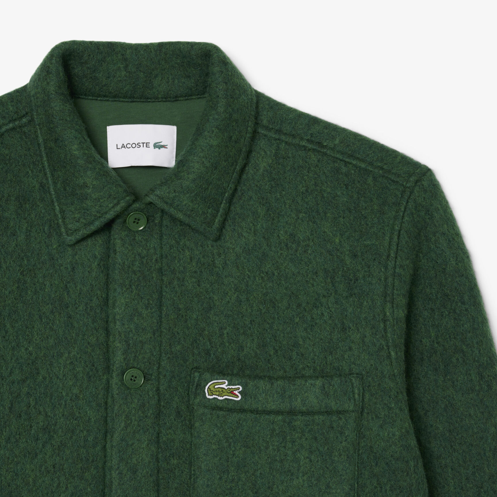 Wool Blend Felt Overshirt