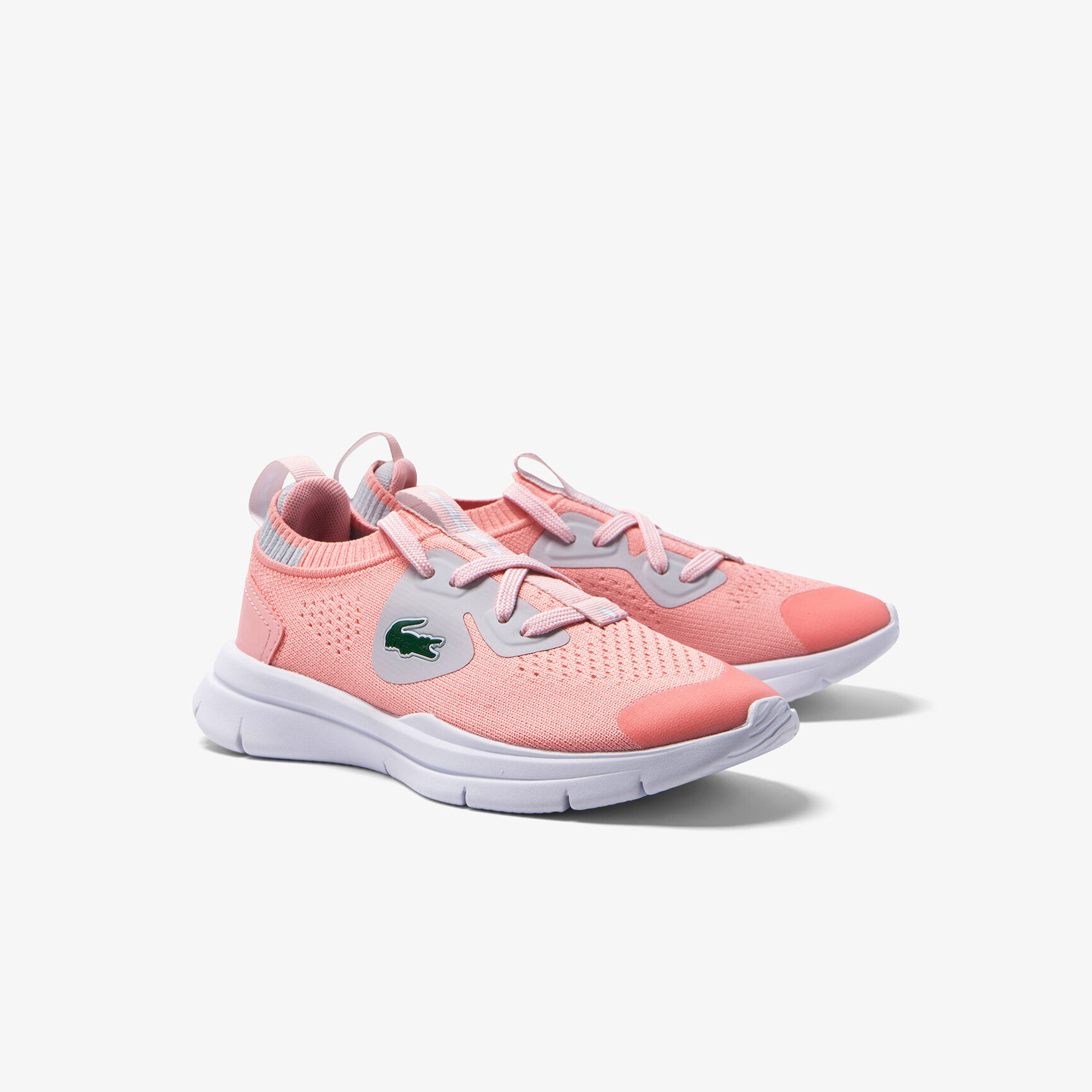 Children's Lacoste Run Spin Knit Textile Trainers