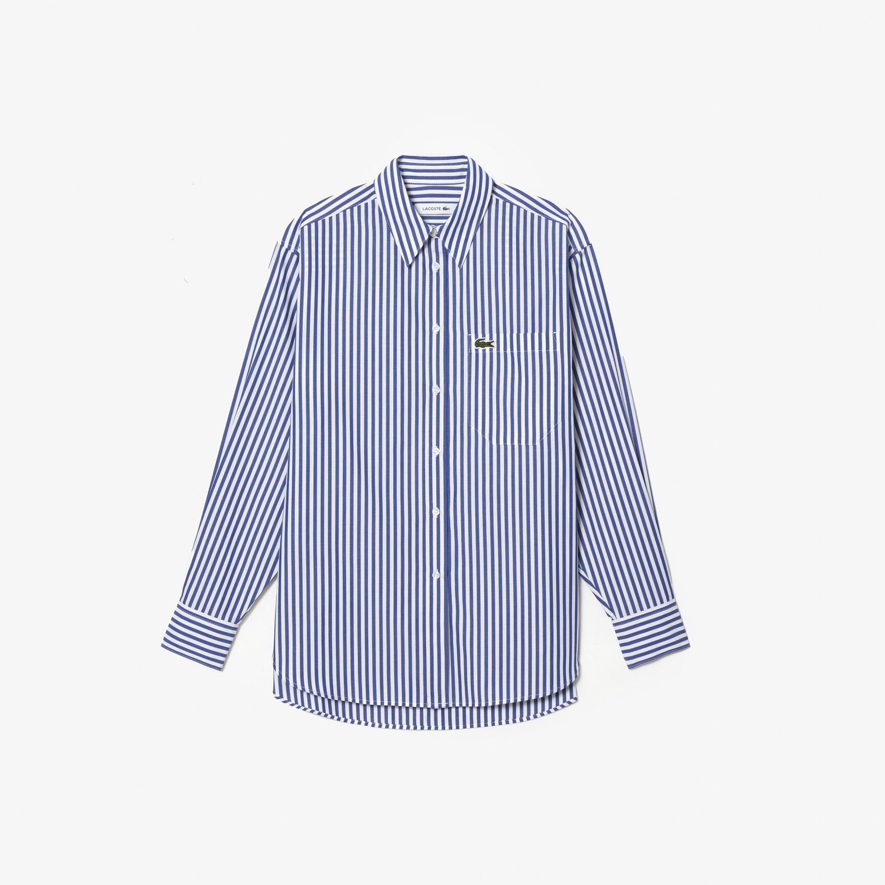 Women's Lacoste Striped Cotton Poplin Shirt Women's Lacoste Striped Cotton Poplin Shirt