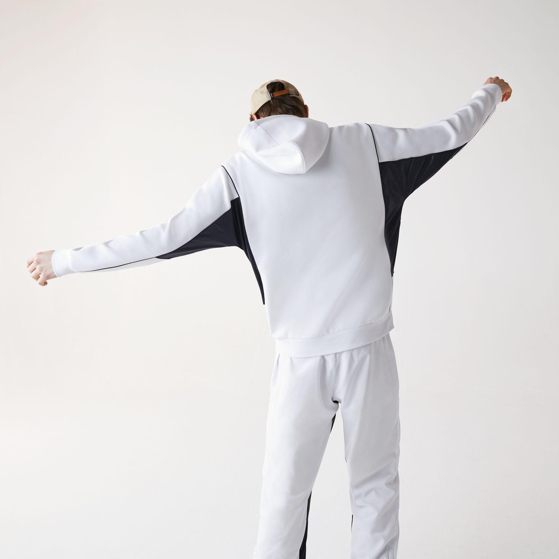 Men’s Hooded Bimaterial Stretch Cotton Sweatshirt lacoste men s hooded bimaterial stretch cotton sweatshirt