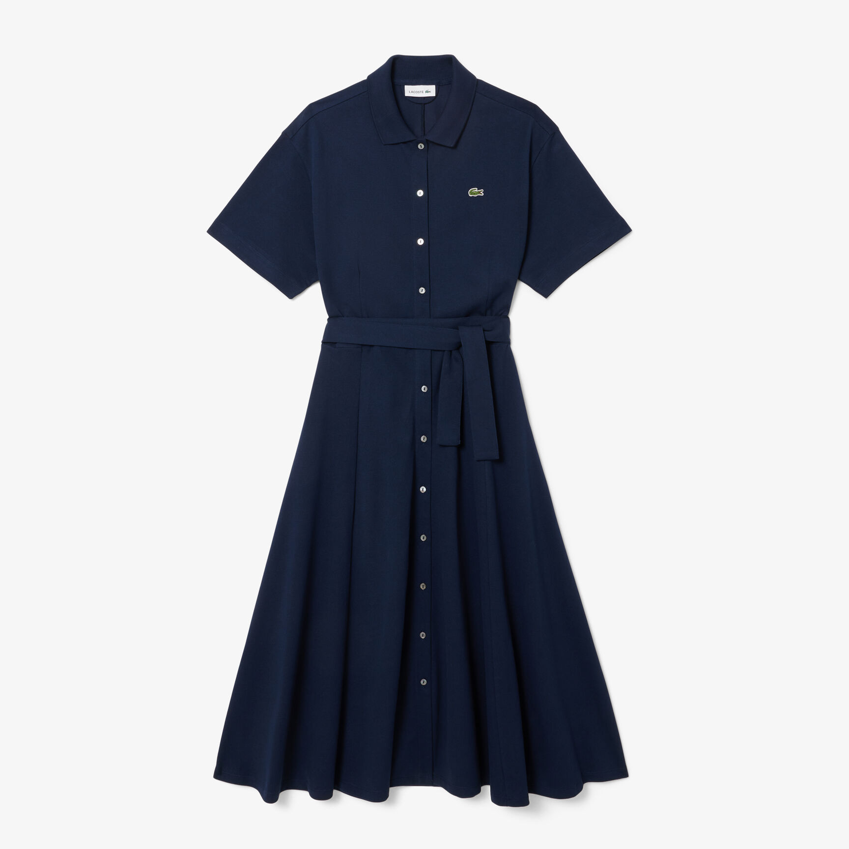 Flared Petit Pique Polo Dress