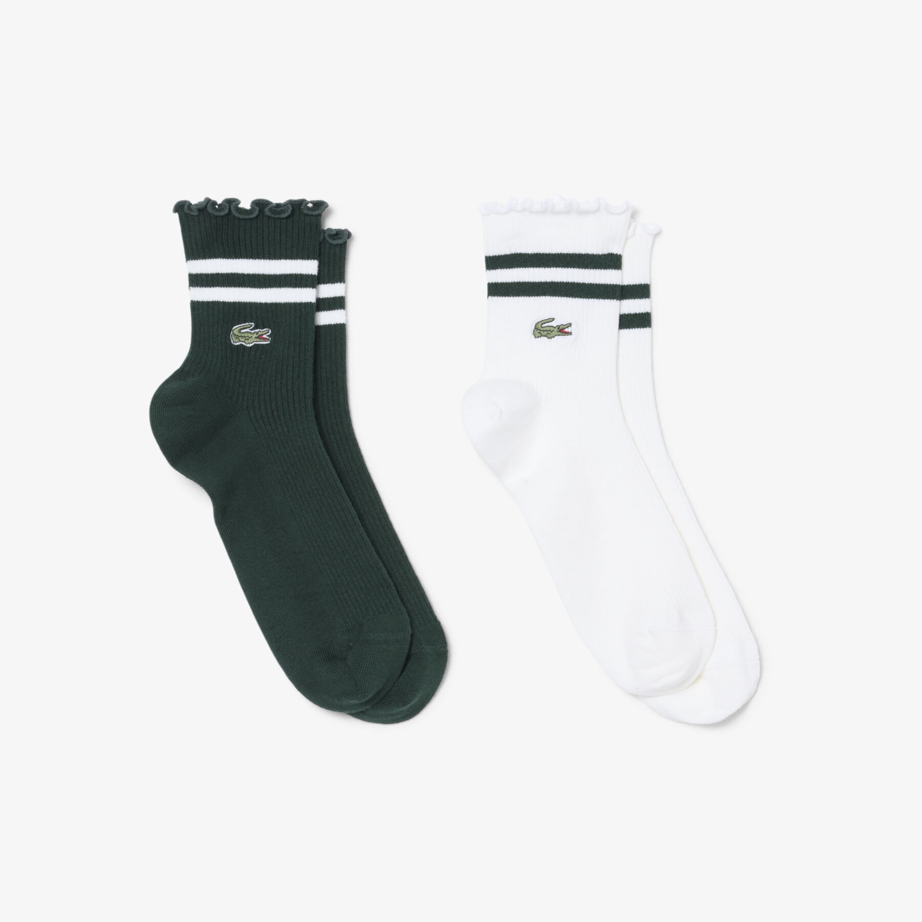 2-Pack Frilled Socks lacoste 2 pack frilled socks