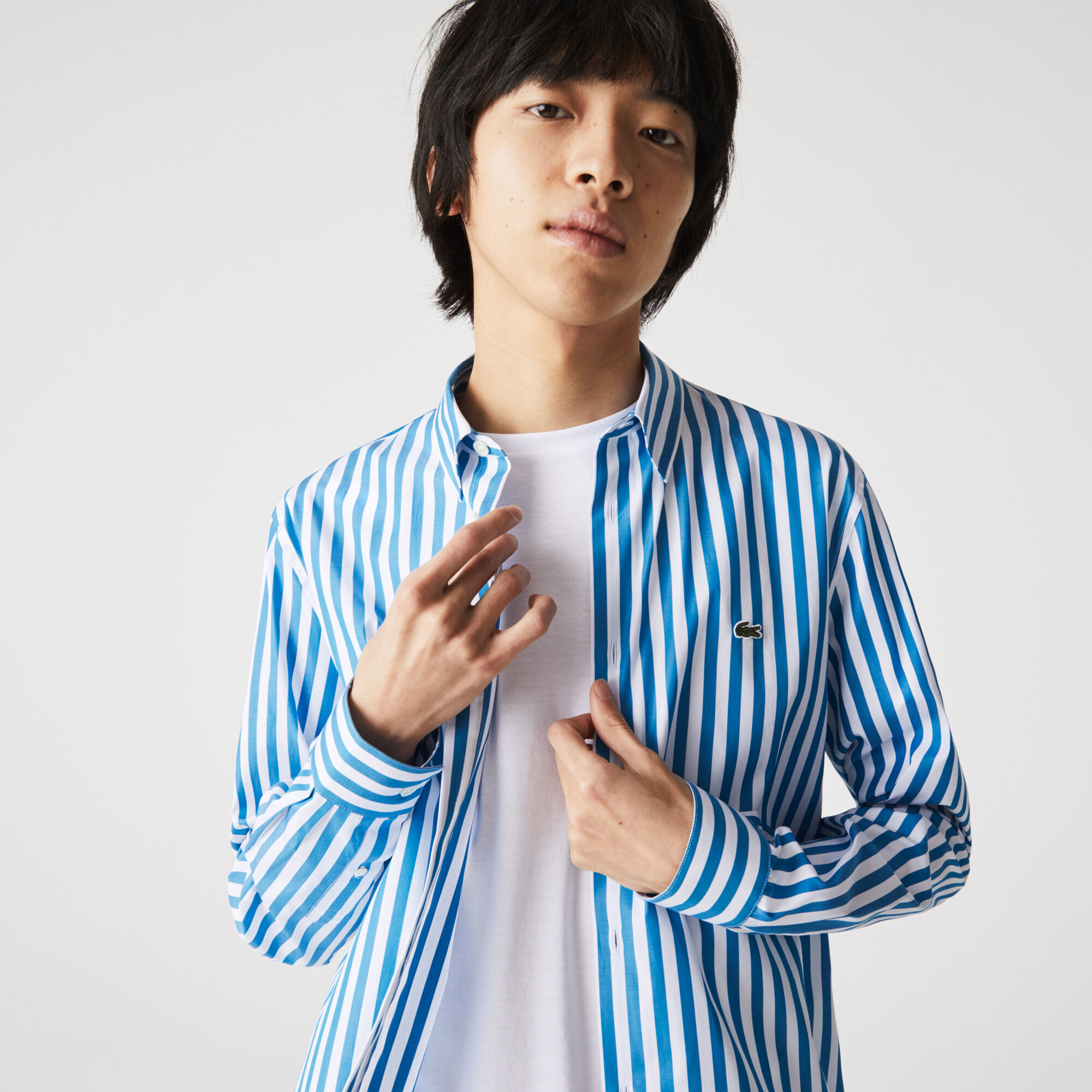 Men’s Regular Fit Striped Poplin Shirt Men’s Regular Fit Striped Poplin Shirt