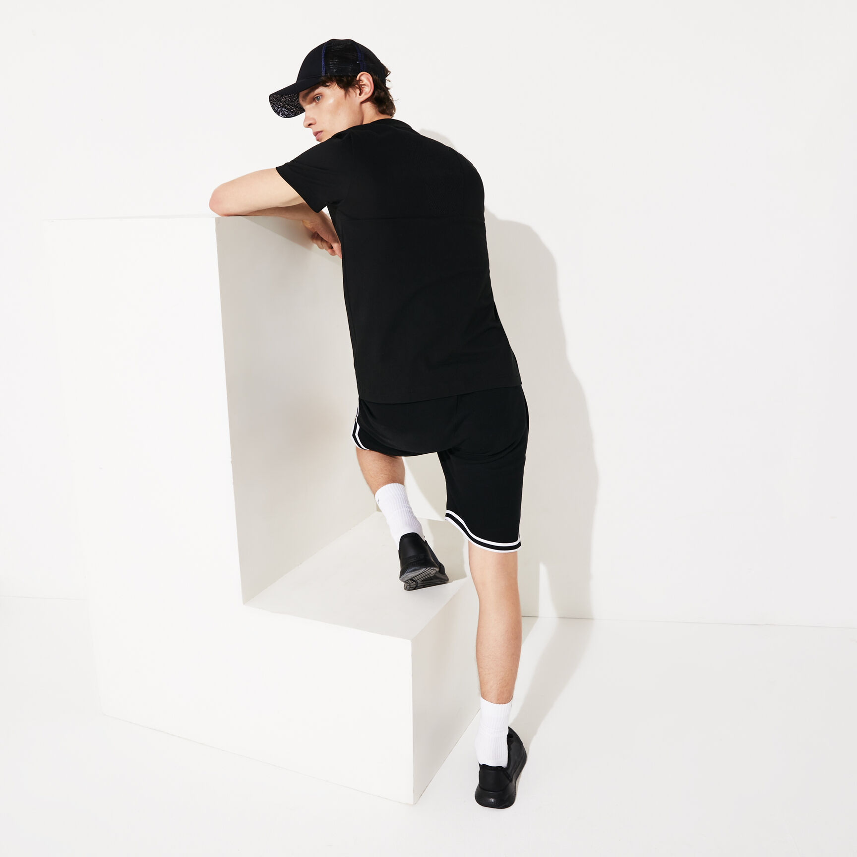 Men's Lacoste SPORT Paneled Ultra-Light Cotton Polo Shirt Men's Lacoste SPORT Paneled Ultra-Light Cotton Polo Shirt