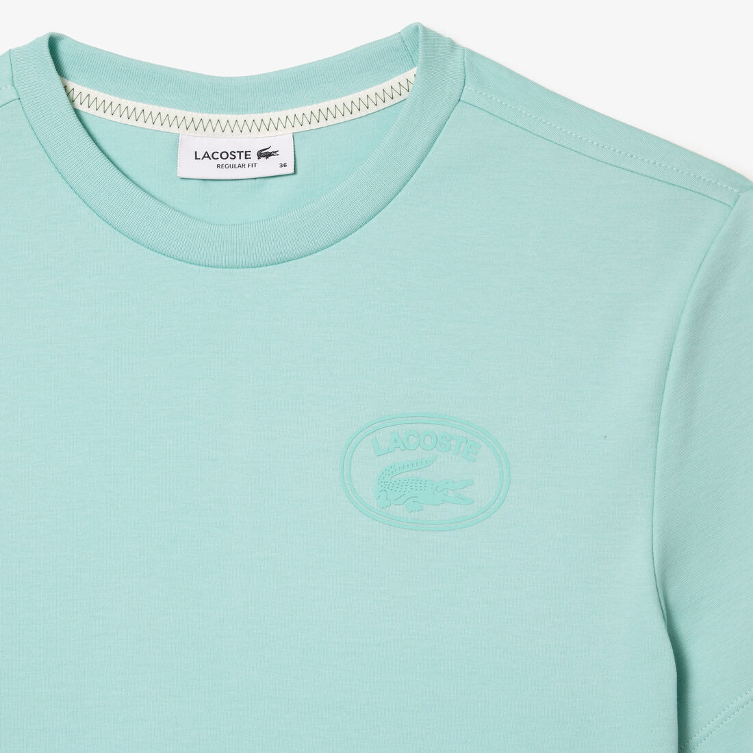 تي شيرت لاكوست جيرسيه قطن بطبعة شعار واسم الماركة تي شيرت لاكوست جيرسيه قطن بطبعة شعار واسم الماركة