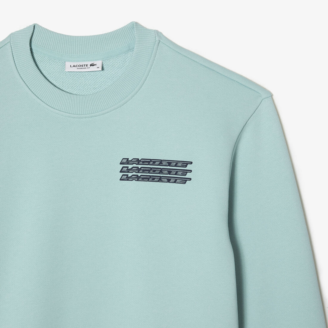 Women’s Lacoste Unbrushed Fleece Printed Sweatshirt Women’s Lacoste Unbrushed Fleece Printed Sweatshirt