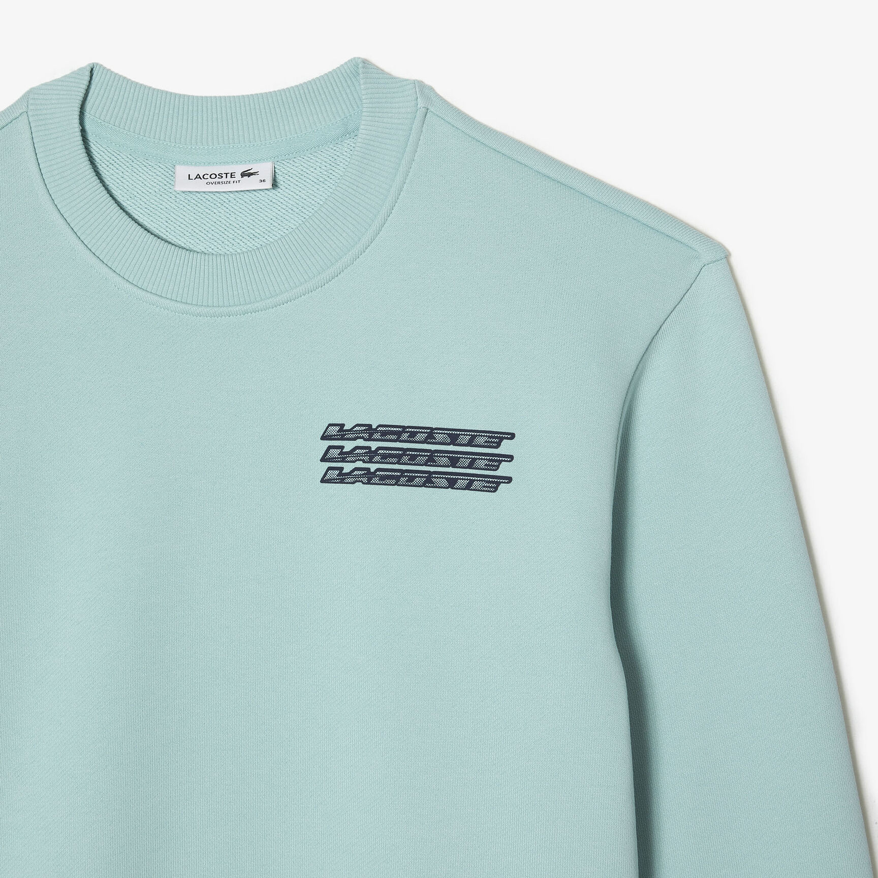 Women’s Lacoste Unbrushed Fleece Printed Sweatshirt Women’s Lacoste Unbrushed Fleece Printed Sweatshirt