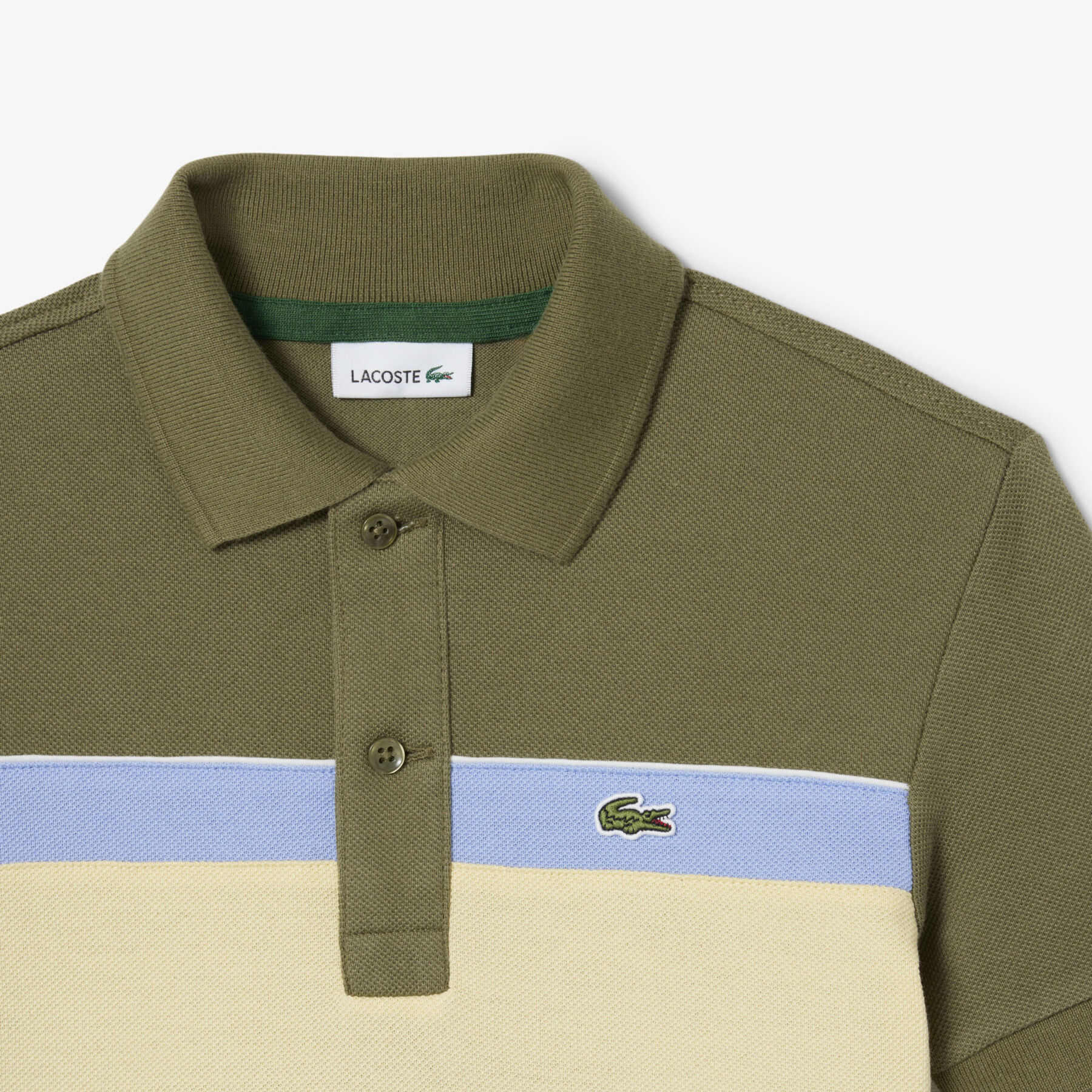 Colour-Block Pique Polo Shirt lacoste colour block pique polo shirt
