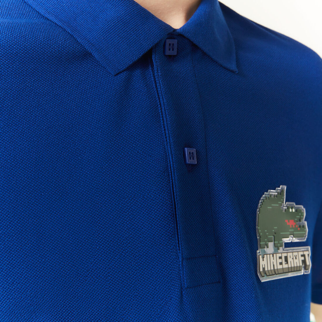 تيشيرت بولو قطن عضوي بقصة كلاسيكية للجنسين مجموعة Lacoste x Minecraft تيشيرت بولو قطن عضوي بقصة كلاسيكية للجنسين مجموعة Lacoste x Minecraft