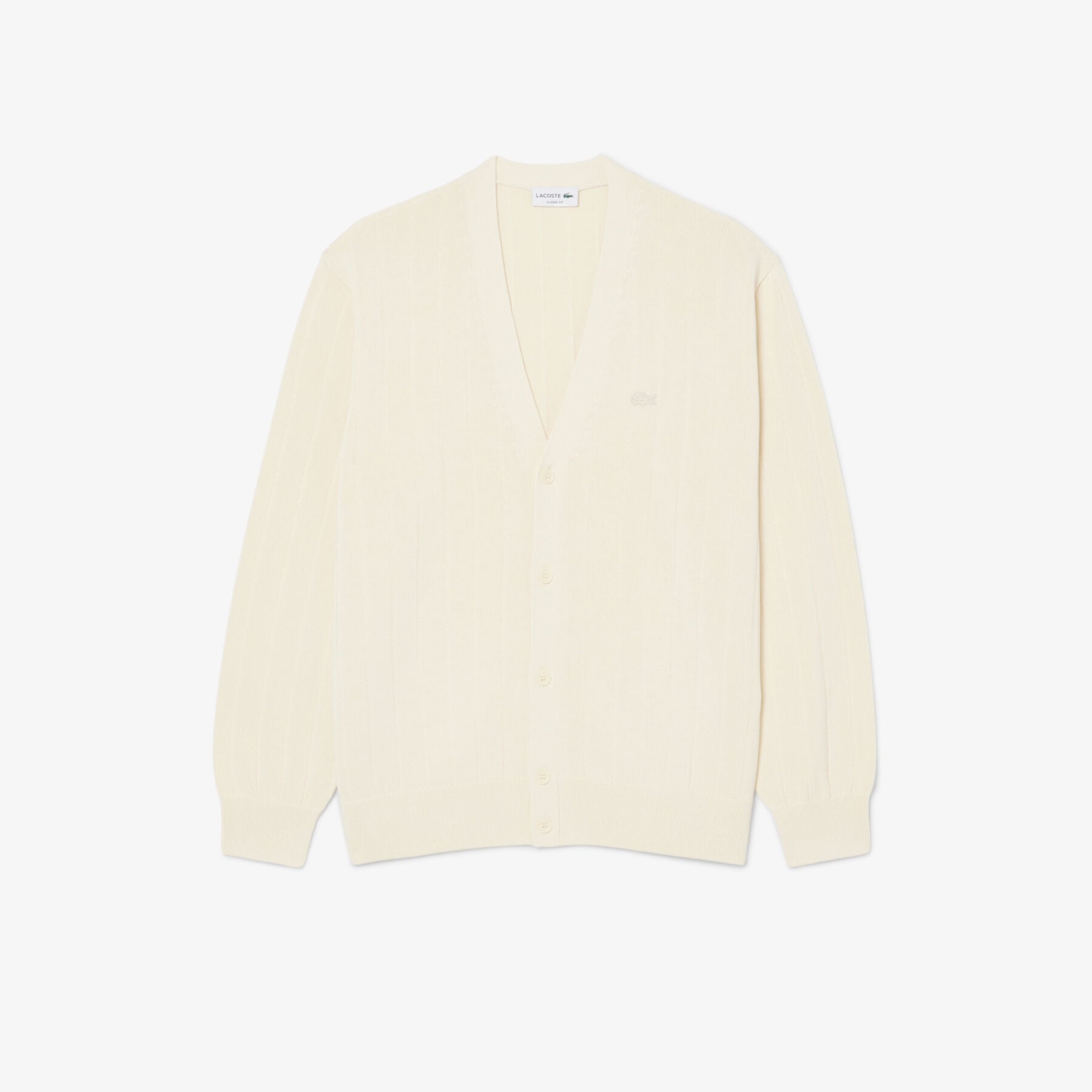 Rib Knit Cotton Blend Cardigan