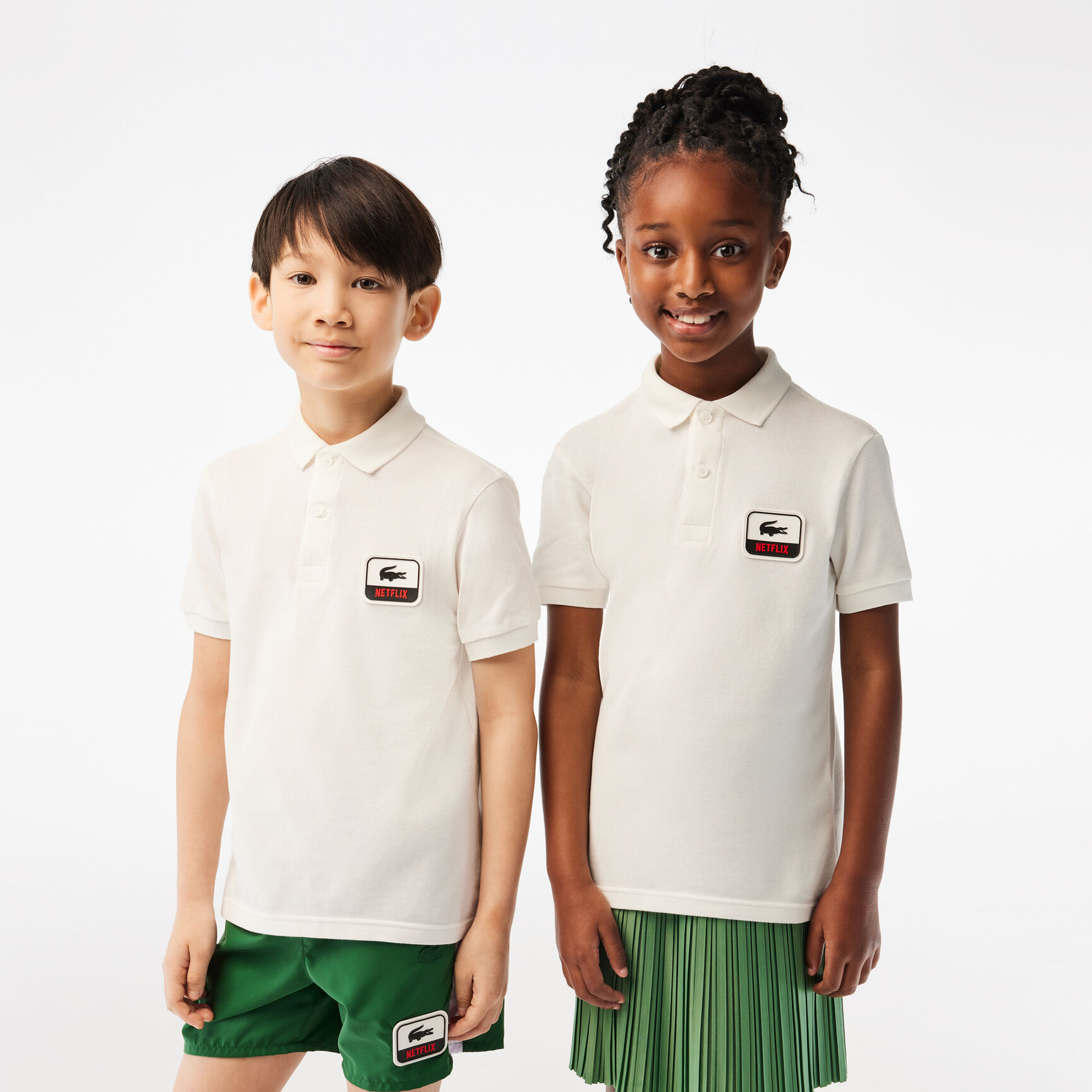 Kids' Lacoste x Netflix Contrast Print Polo Shirt Kids' Lacoste x Netflix Contrast Print Polo Shirt