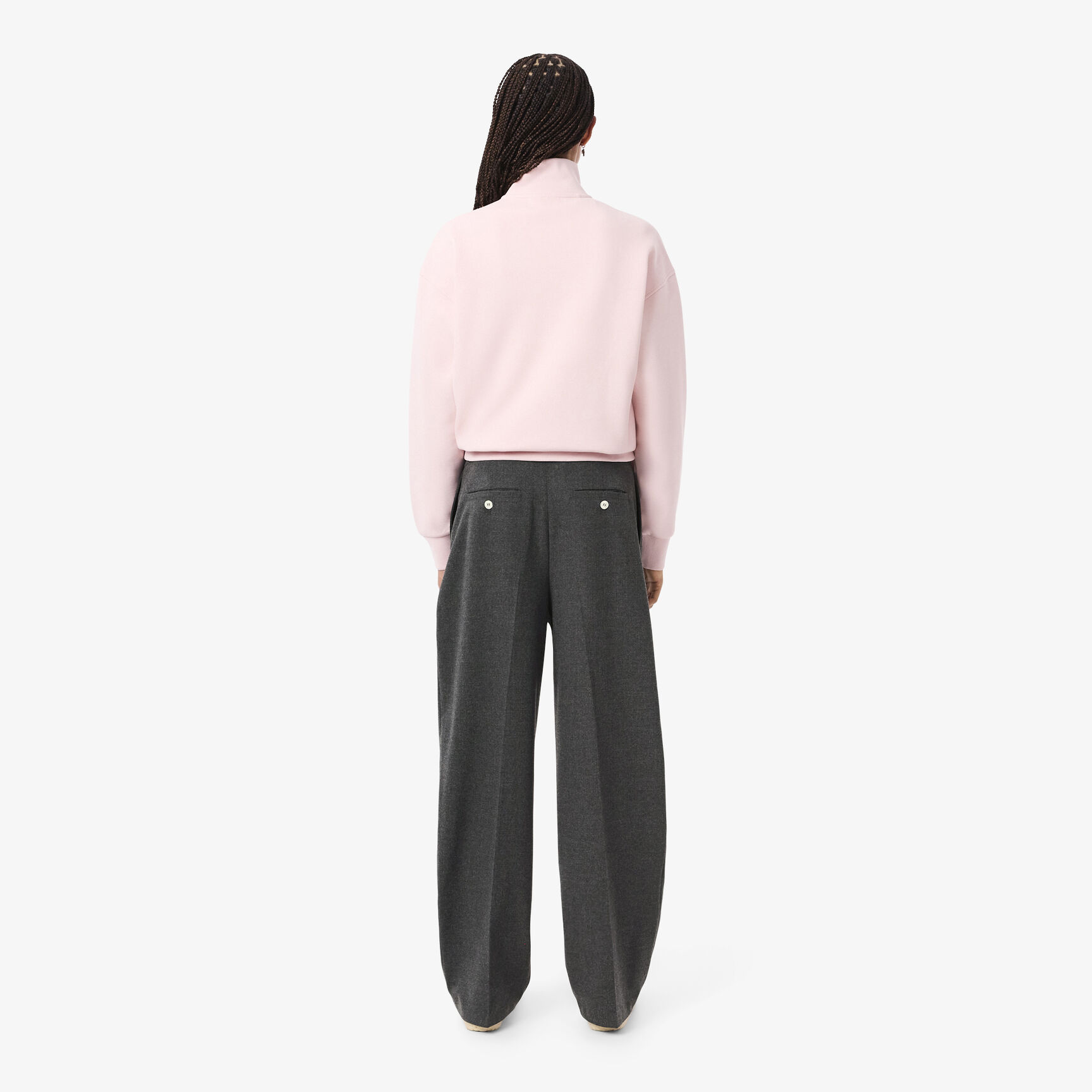 Oversized Pleated Flannel Pants