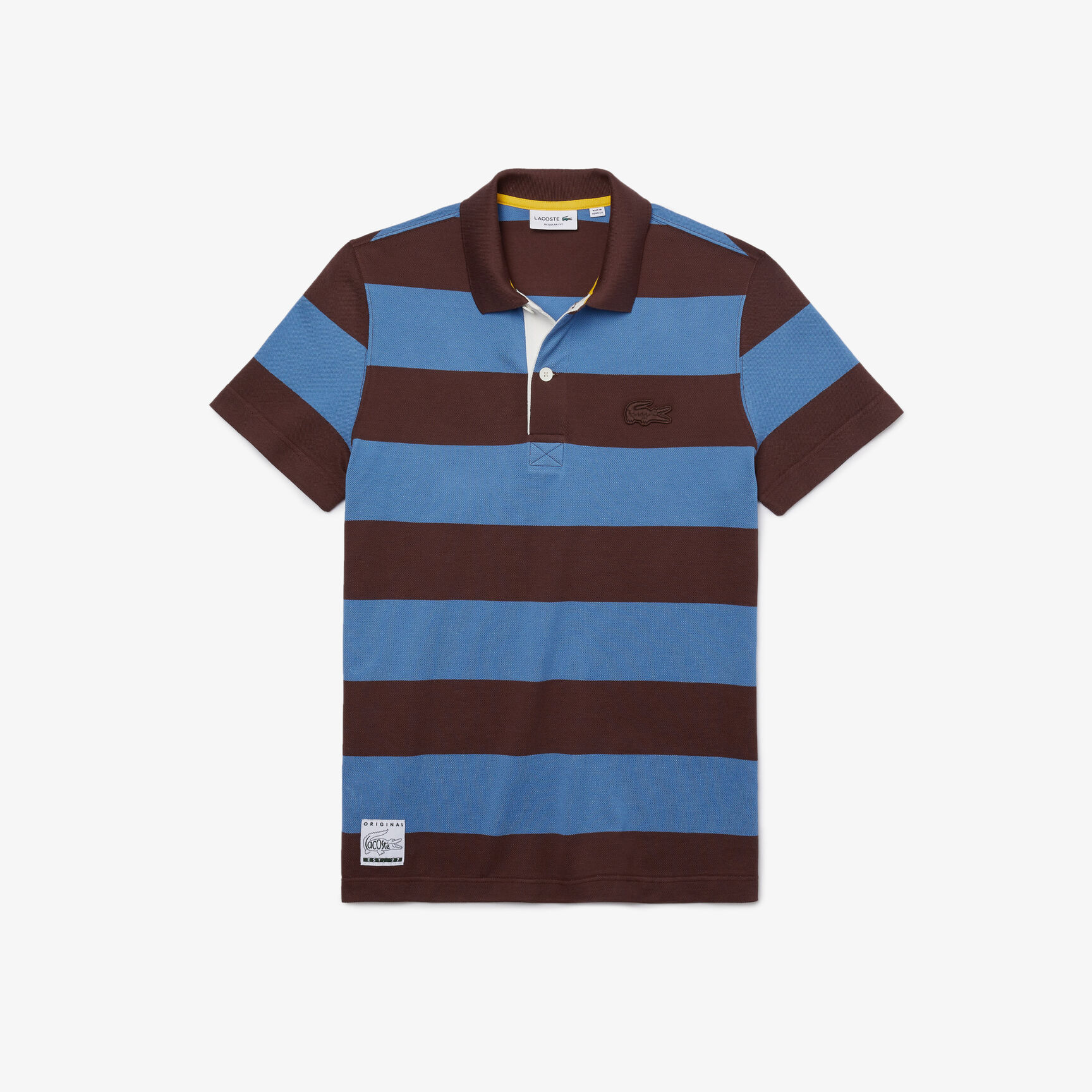 Men’s Lacoste Regular Fit Striped Cotton Piqué Polo Shirt Men’s Lacoste Regular Fit Striped Cotton Piqué Polo Shirt