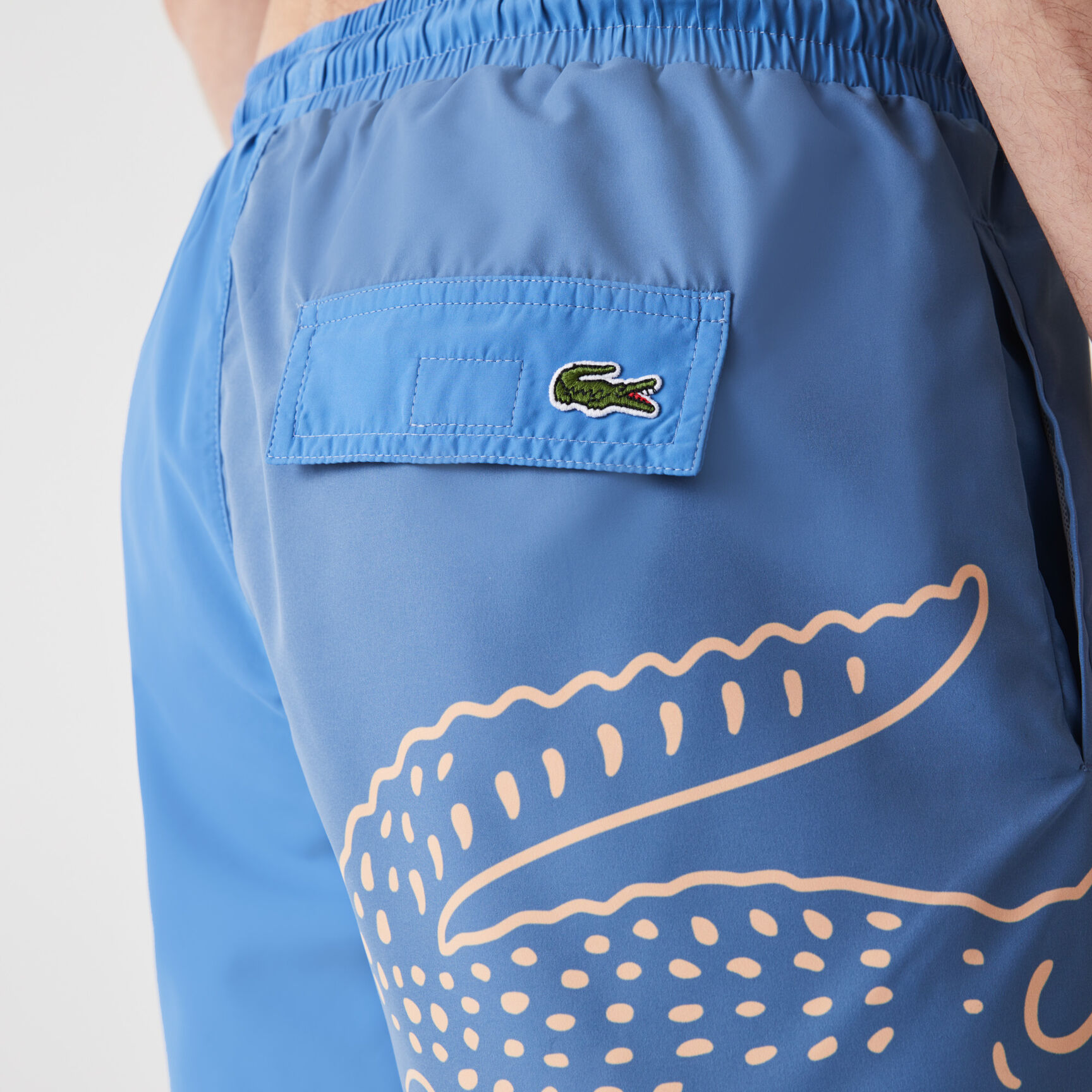 Men&rsquo;s Bicolor Crocodile Print Swimming Trunks
