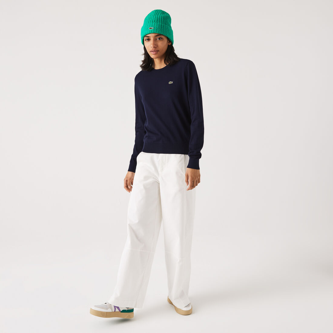 سترة قطن عضوي بفتحة رقبة مستديرة للنساء سترة قطن عضوي بفتحة رقبة مستديرة للنساء