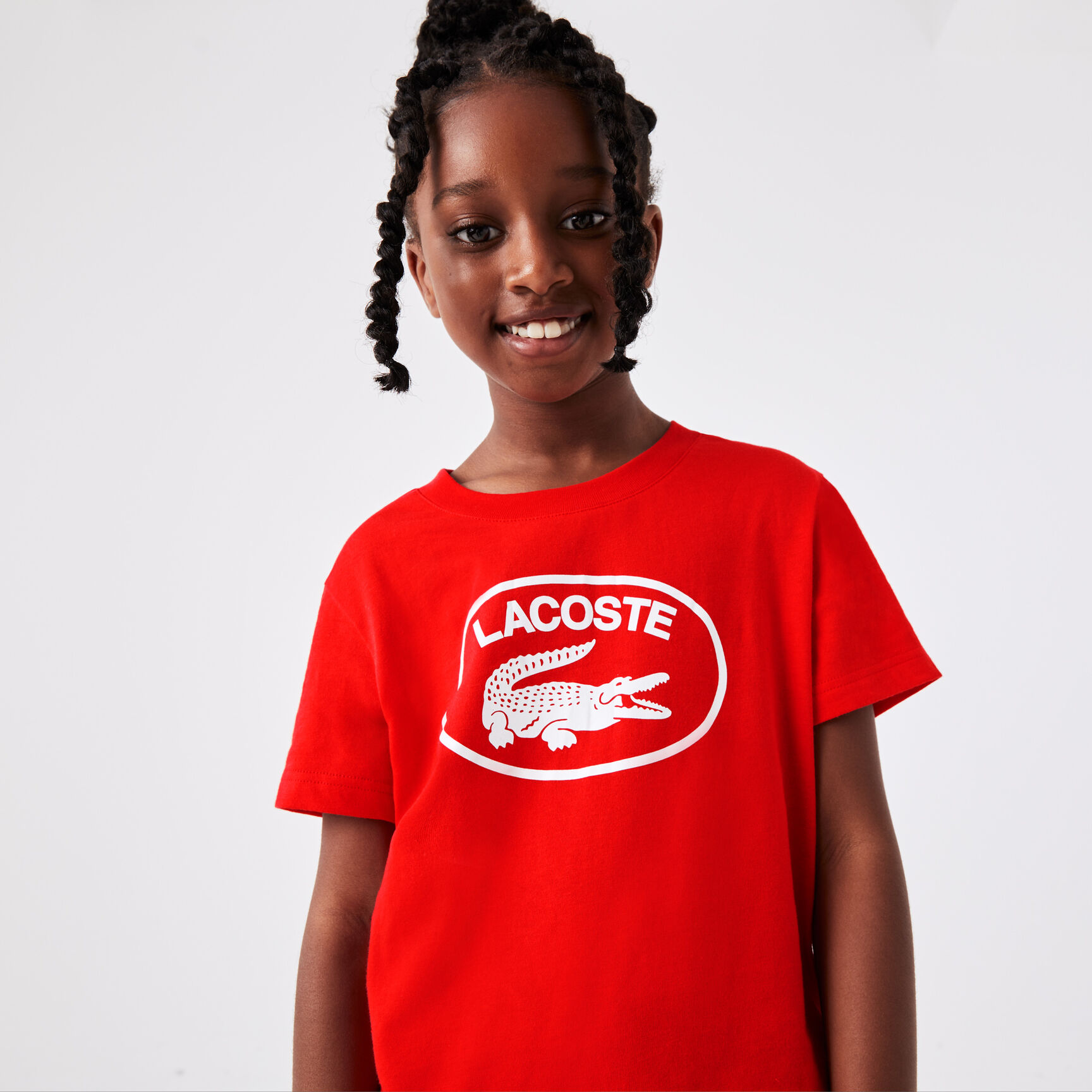 Kids' Lacoste Contrast Branded Cotton Jersey T-shirt Kids' Lacoste Contrast Branded Cotton Jersey T-shirt