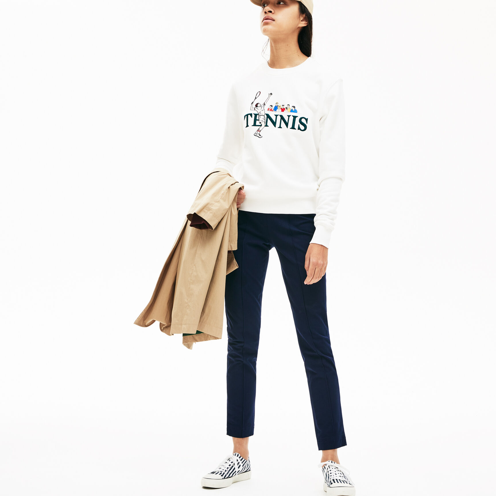 Women's Pleated Stretch Cotton Leggings