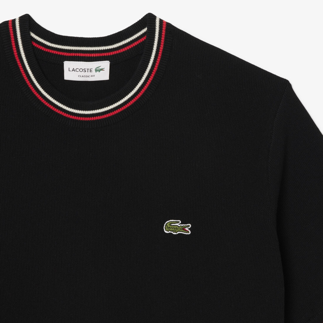 Classic Fit Stripe Detail Knit T-Shirt Classic Fit Stripe Detail Knit T-Shirt