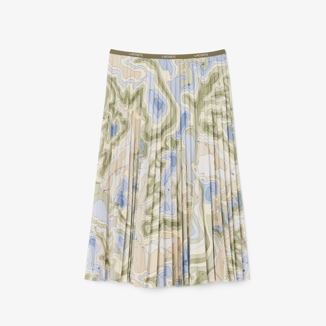 Topography Print Pleated Skirt Topography Print Pleated Skirt