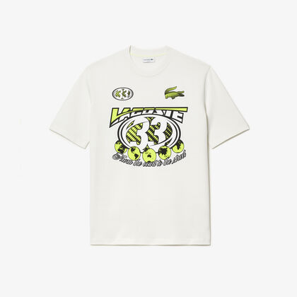Men's Lacoste Loose Fit Cotton Jersey Print T-shirt