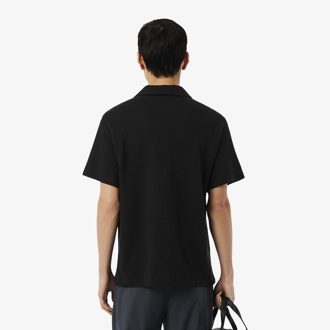 قميص بولو كلاسيكي من القطن والكتان قميص بولو كلاسيكي من القطن والكتان