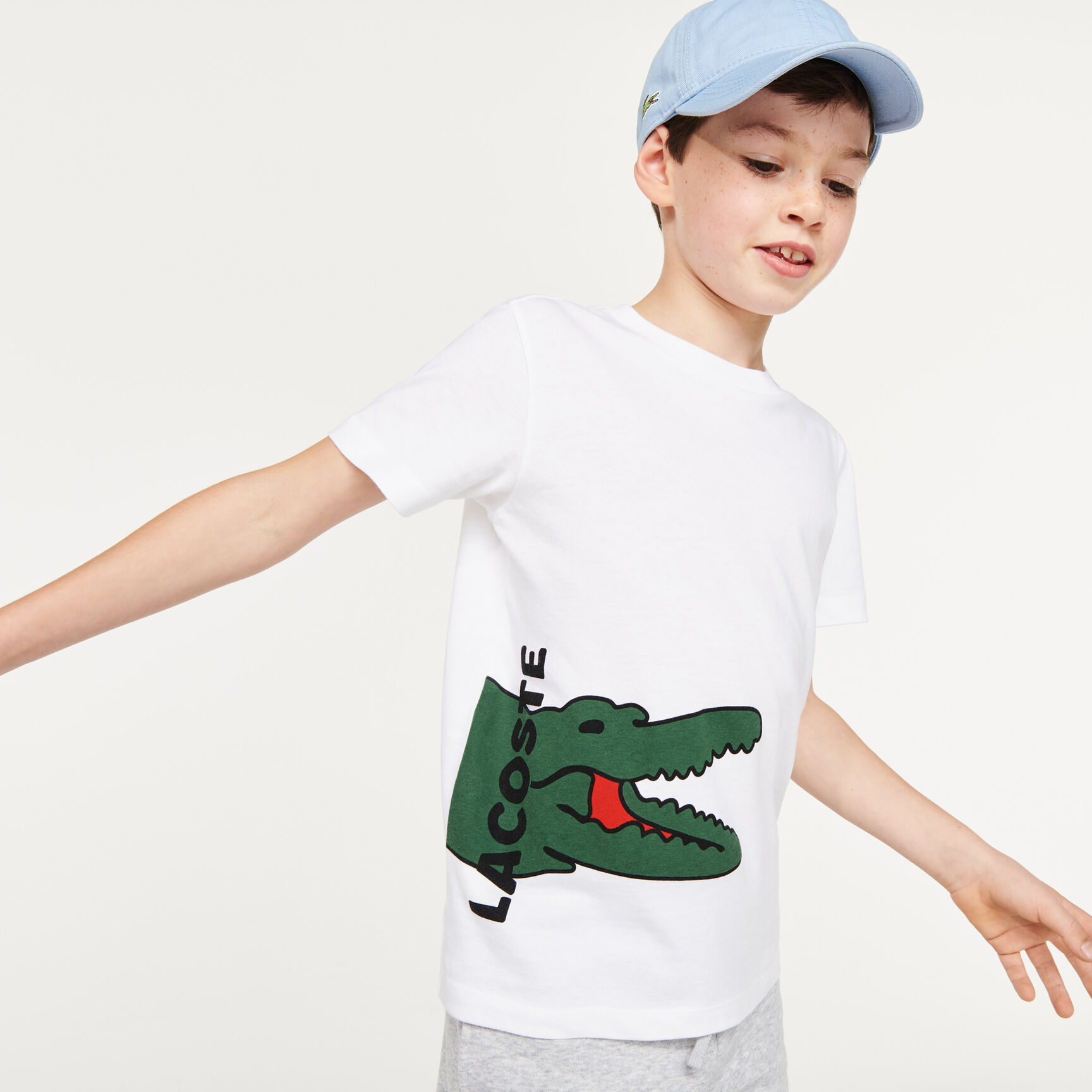 Kids' Crew Neck Printed Crocodile Cotton T-shirt Kids' Crew Neck Printed Crocodile Cotton T-shirt