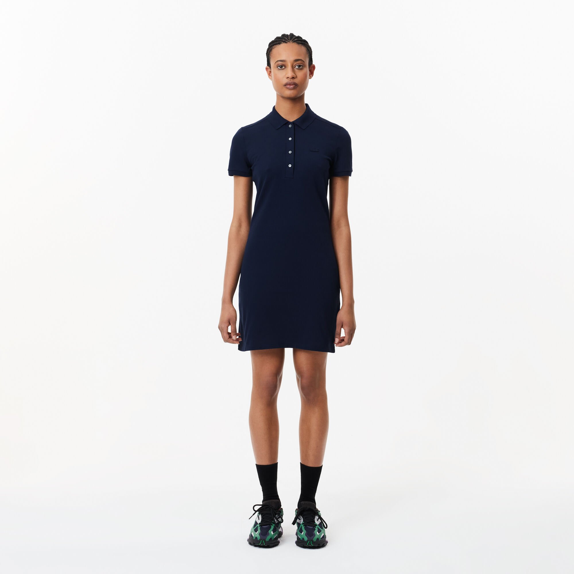 Buy Stretch Pique Polo Dress Lacoste QA