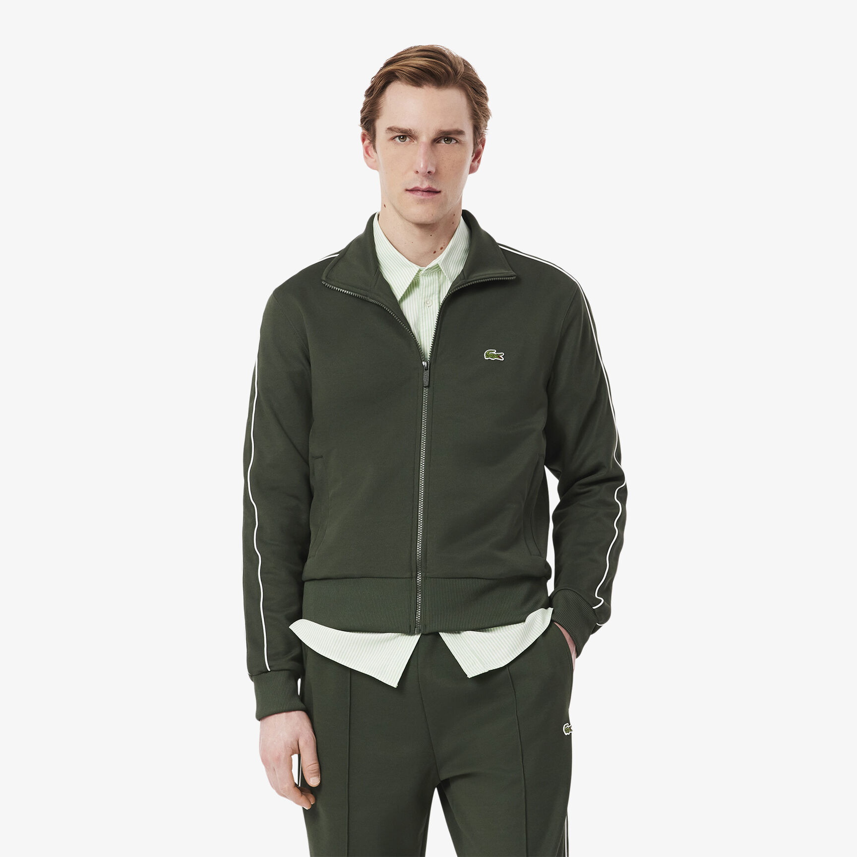 Paris Pique Zip Front Track Jacket