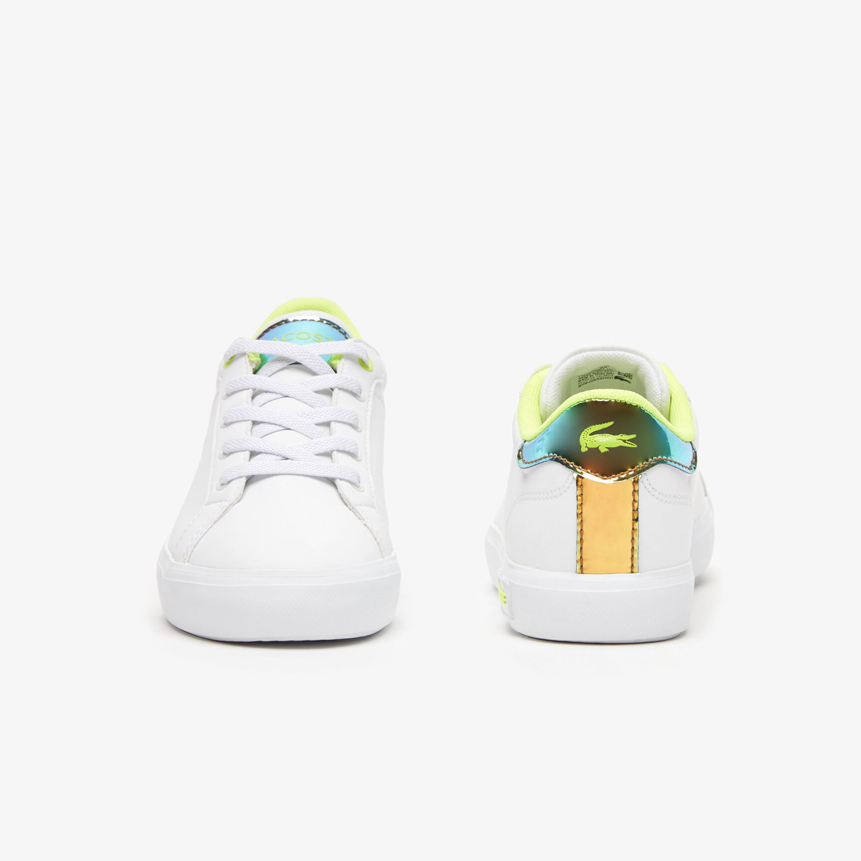 Children's Lacoste Powercourt Synthetic Heel Pop Trainers