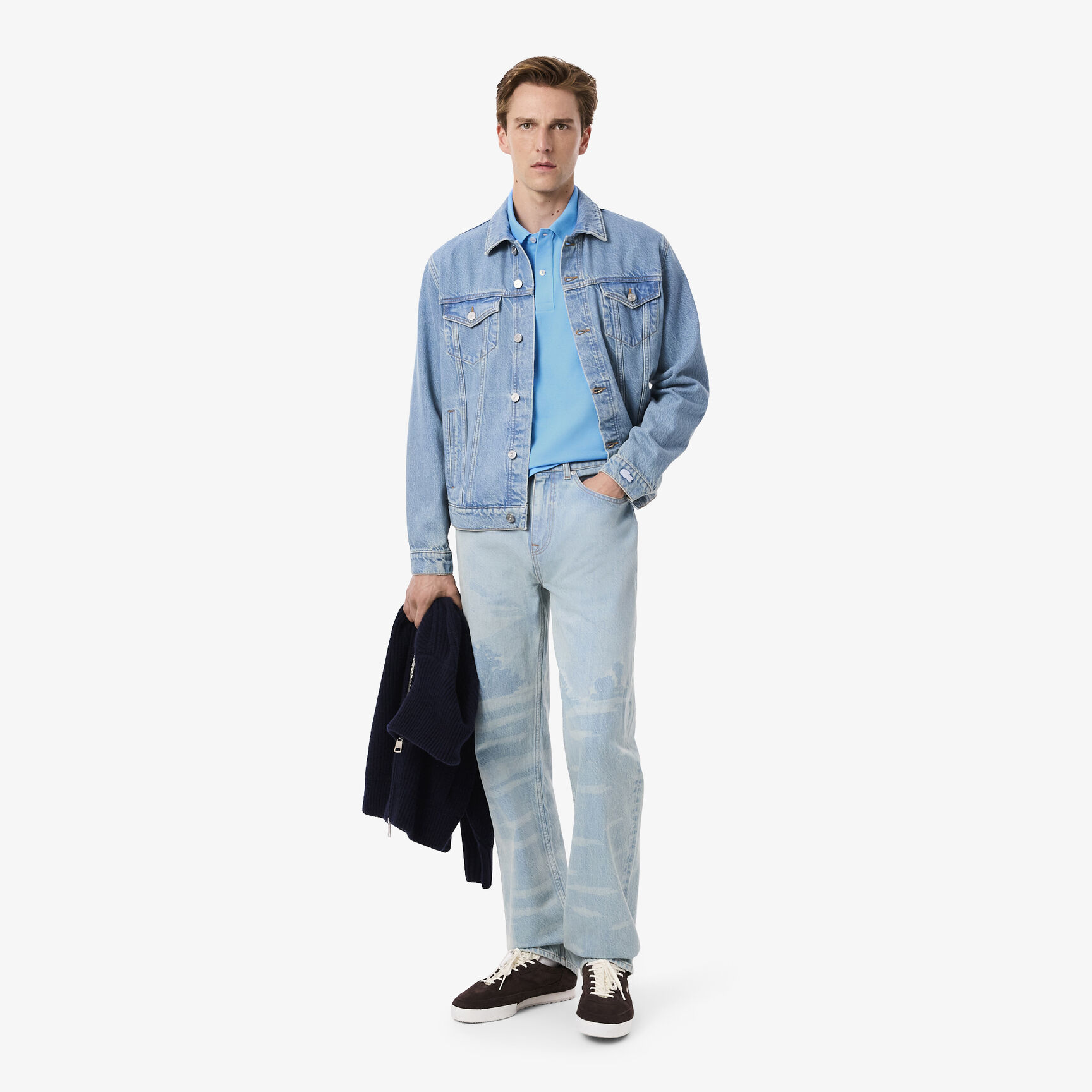 قميص بولو بيكيه بقصة ضيقة L.12.12 قميص بولو بيكيه بقصة ضيقة L.12.12