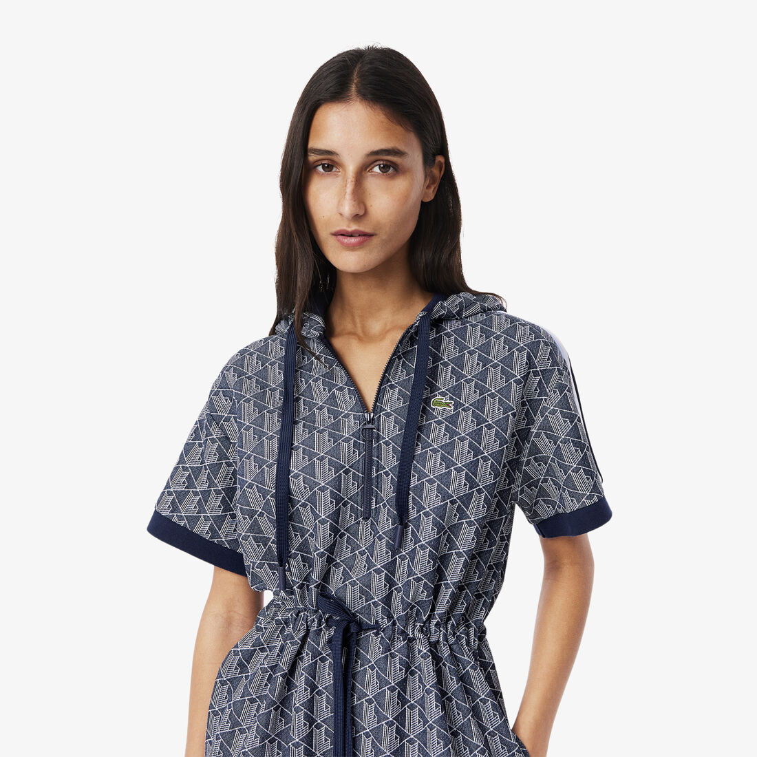 Jacquard Monogram Hoodie Dress Jacquard Monogram Hoodie Dress