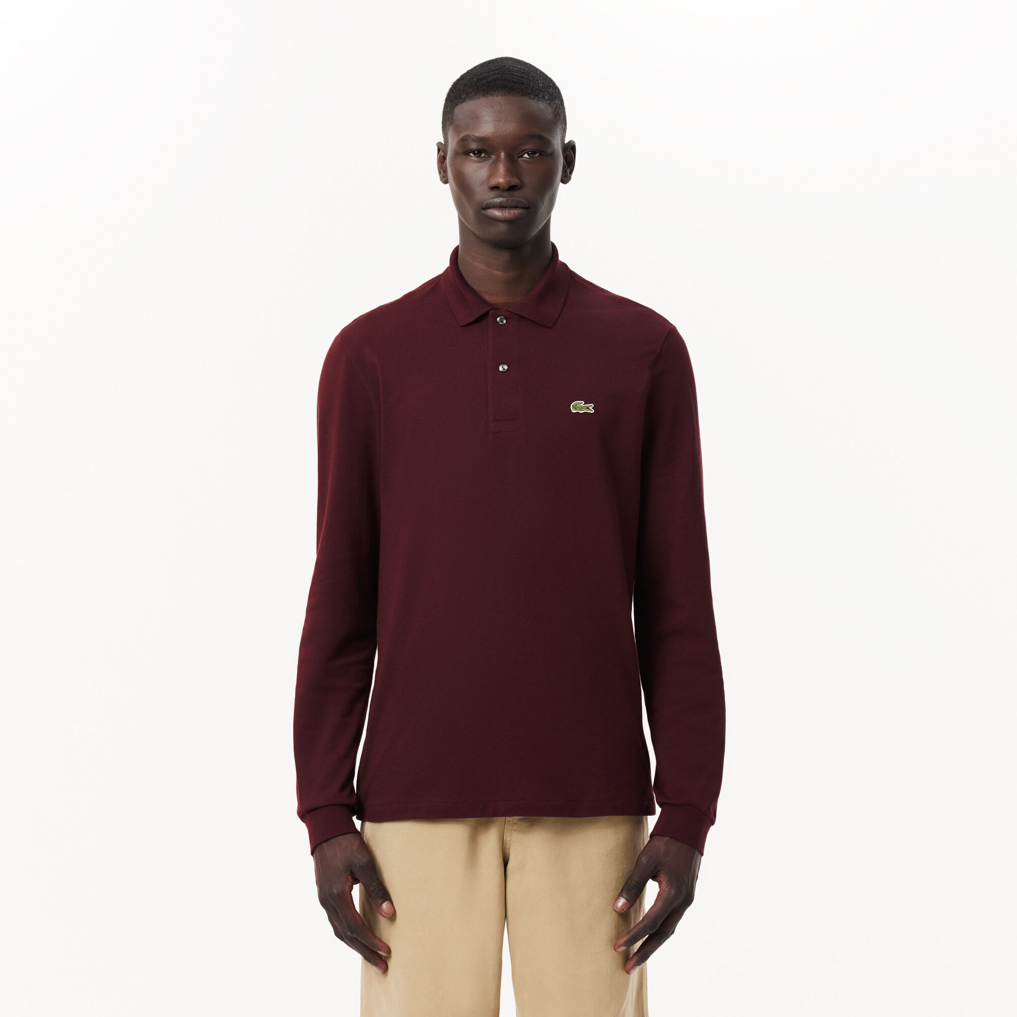 Buy Original L.12.12 Long Sleeve Cotton Polo Shirt Lacoste QA