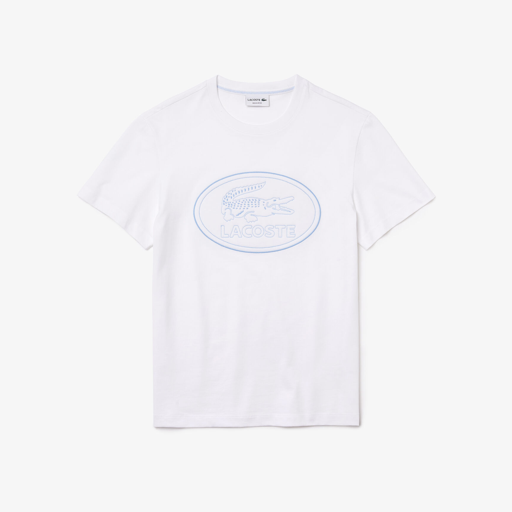 Men's Crew Neck Embroidered Logo Cotton T-shirt