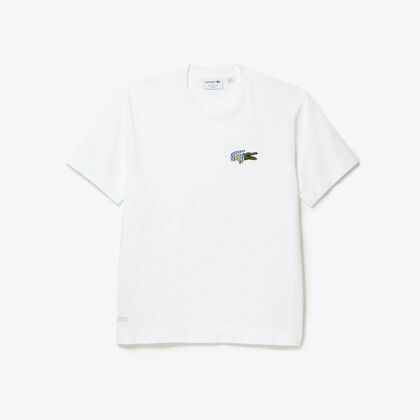 Men's Lacoste Holiday Relaxed Fit Comic Effect Badge T-shirt